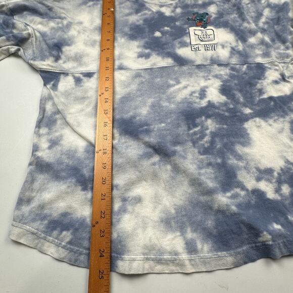Disney Spirit Jersey Womens Extra Small Blue tie Dye Lilo Stitch Experiment 626 - Picture 10 of 12